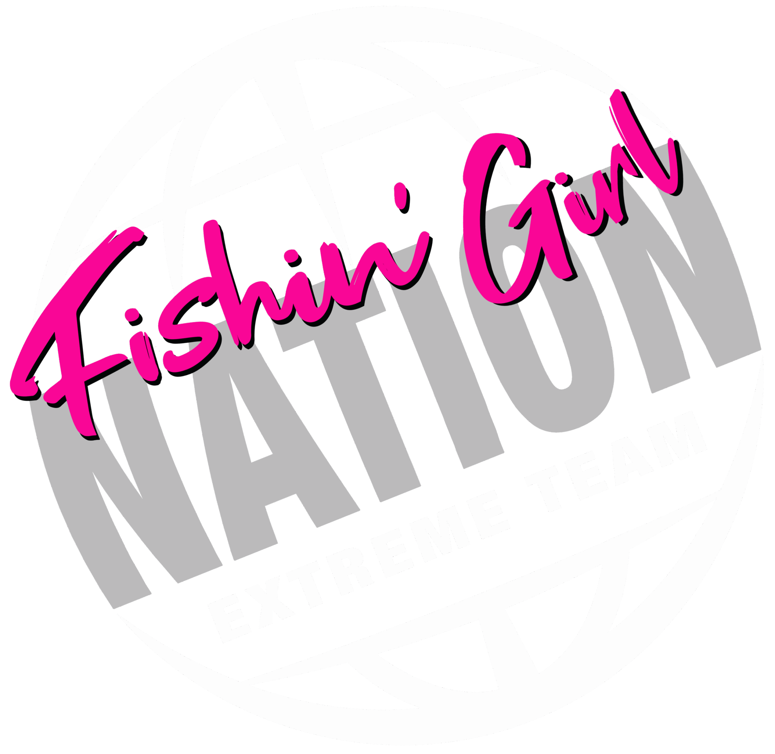 Fishin’ Girl Nation Extreme Team official logo for all-women pro fishing awareness team.